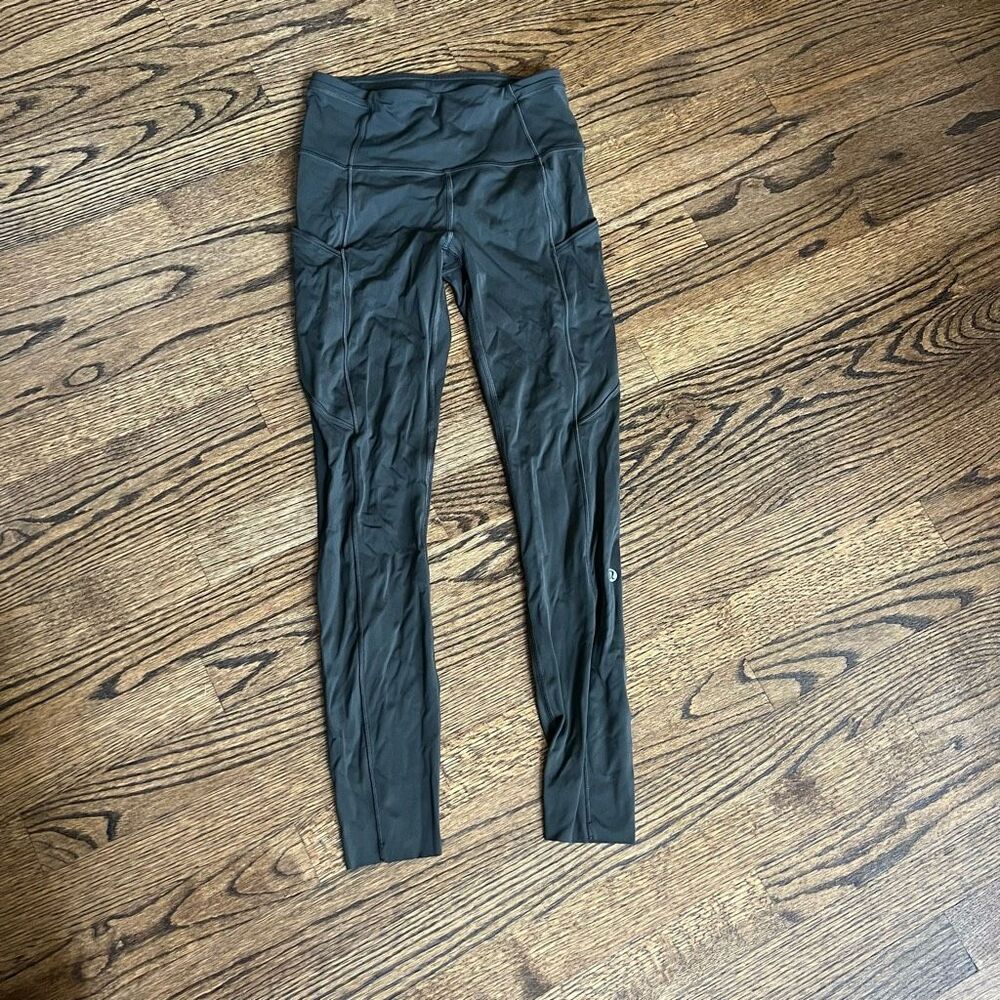Lululemon 7/8 Womens Dark Olive Green Fast and Free (Non Reflective) size 4